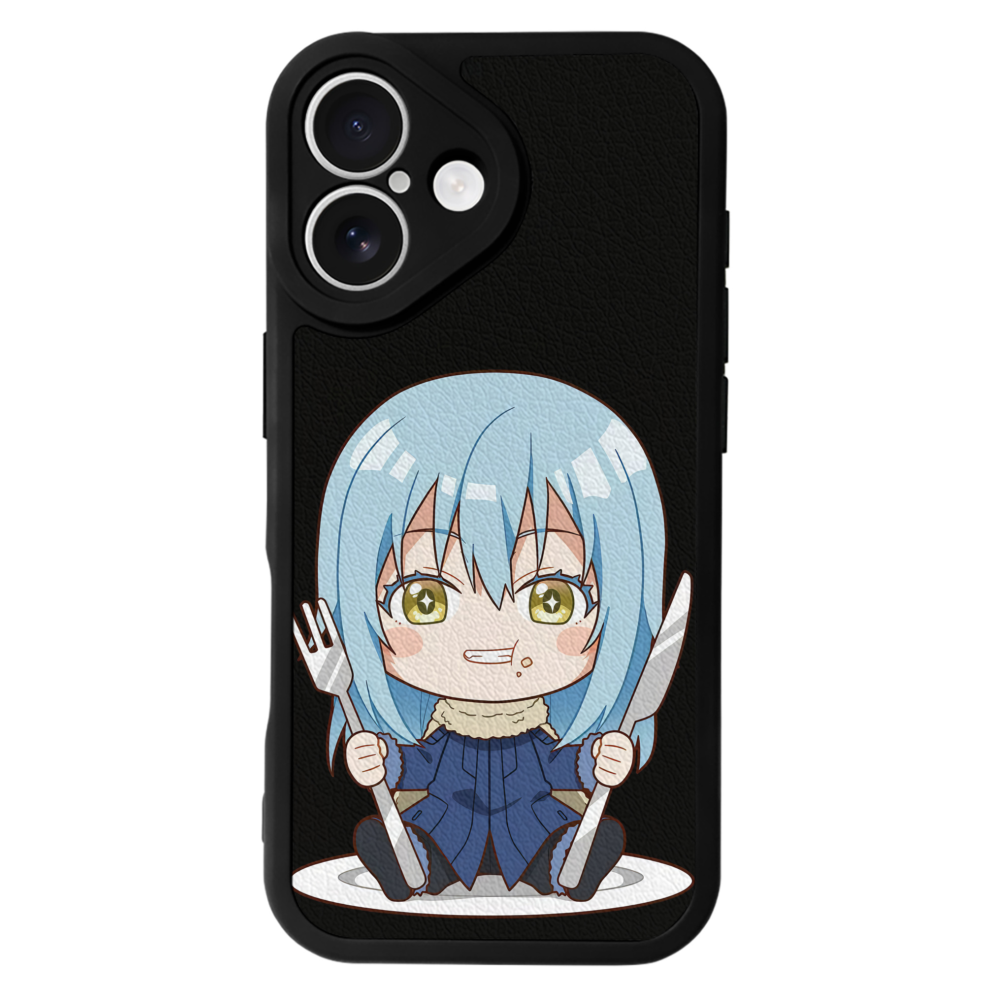 （画像用） 転スラ Regarding Reincarnated to Slime 【iPhone 16シリーズ対応】シリコンスマホケース（レザー調） 材質：シリコン